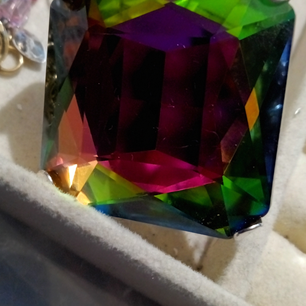 Multicolor Gemstone Adjustable Ring - image 2